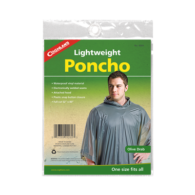 Coghlans Lightweight Poncho - Olive - Sportinglife Turangi 